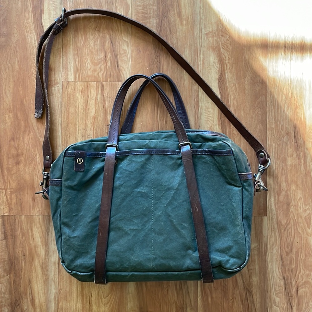 Bleu de chauffe messenger bag canvas leather made in France